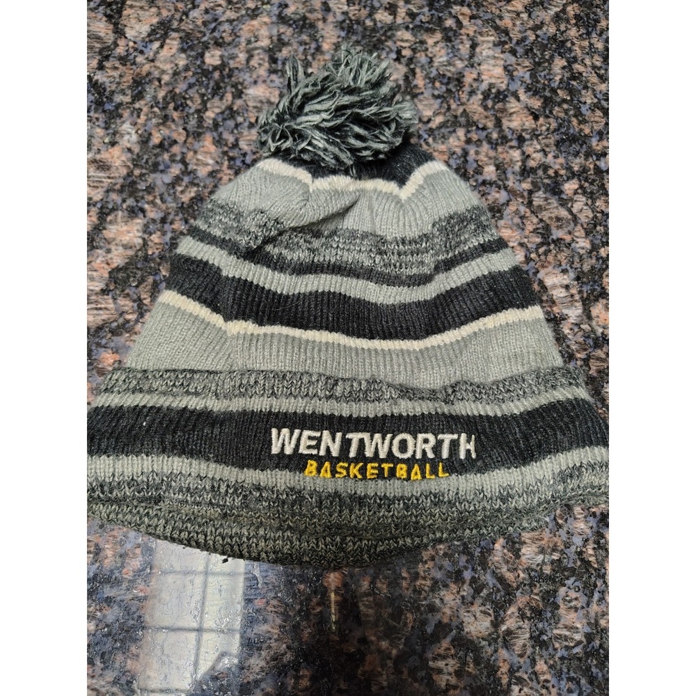 Vintage Wentworth Basketball knit beanie with pom-pom